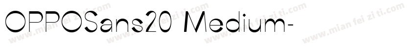 OPPOSans20 Medium字体转换